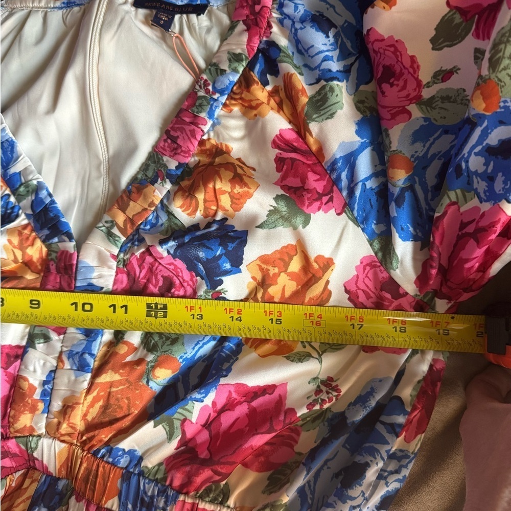 Floral V-Neck Long Sleeve Romper - Picture 3 of 6